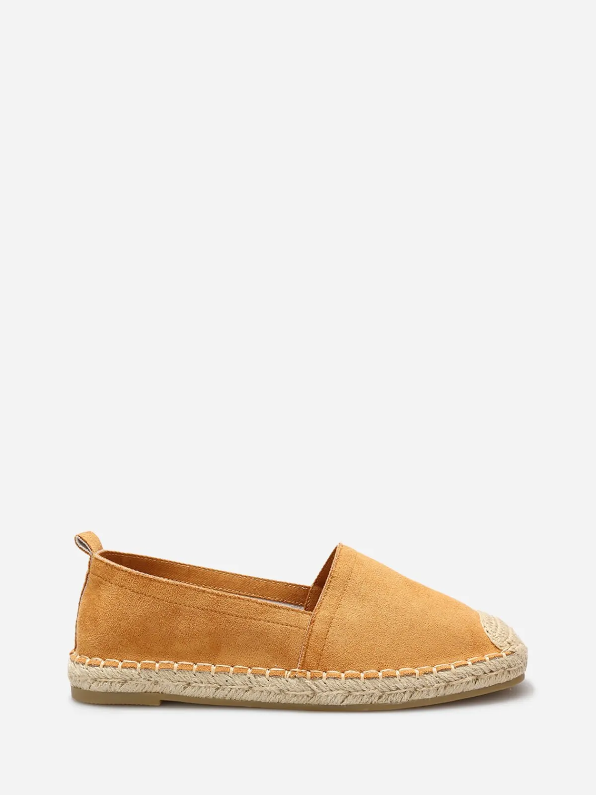 Discount La Modeuse Espadrilles en suédine à bout carré Camel
