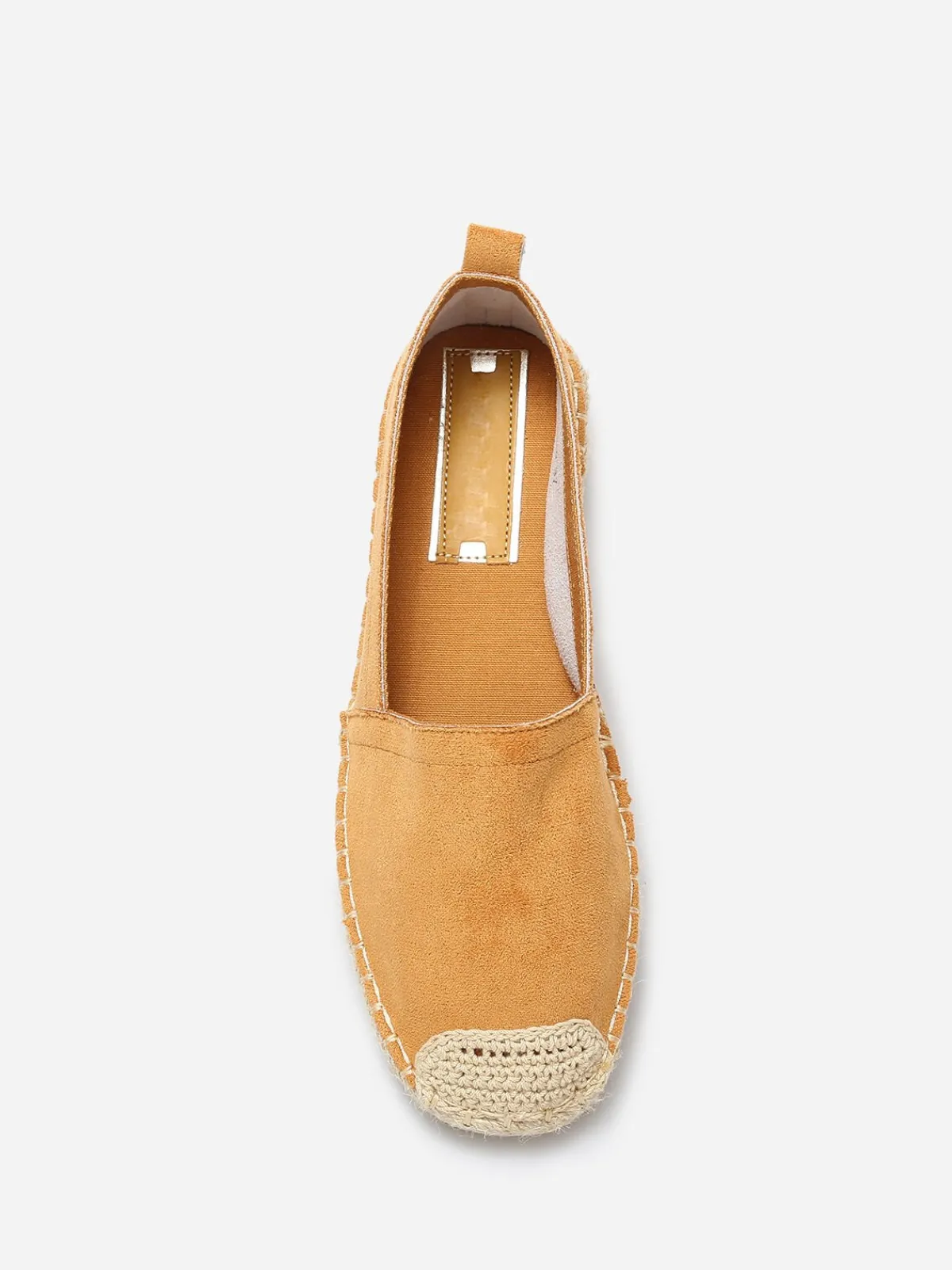 Discount La Modeuse Espadrilles en suédine à bout carré Camel