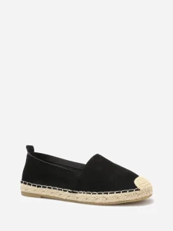 Online La Modeuse Espadrilles en suédine à bout carré Noir