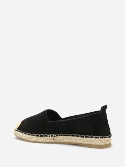 Online La Modeuse Espadrilles en suédine à bout carré Noir