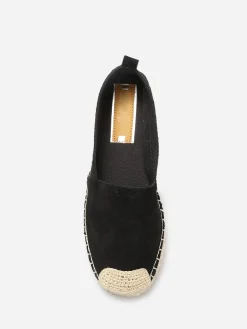 Online La Modeuse Espadrilles en suédine à bout carré Noir