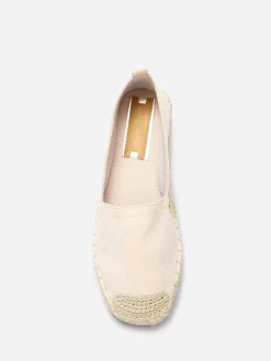 Best La Modeuse Espadrilles en suédine à bout carré Beige