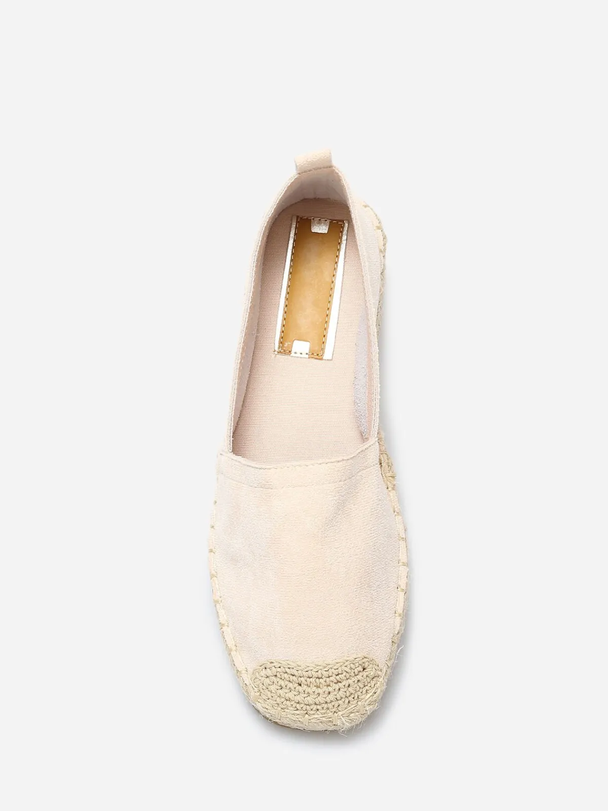 Best La Modeuse Espadrilles en suédine à bout carré Beige