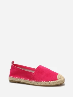 Sale La Modeuse Espadrilles en suédine à bout carré RoseBonbon