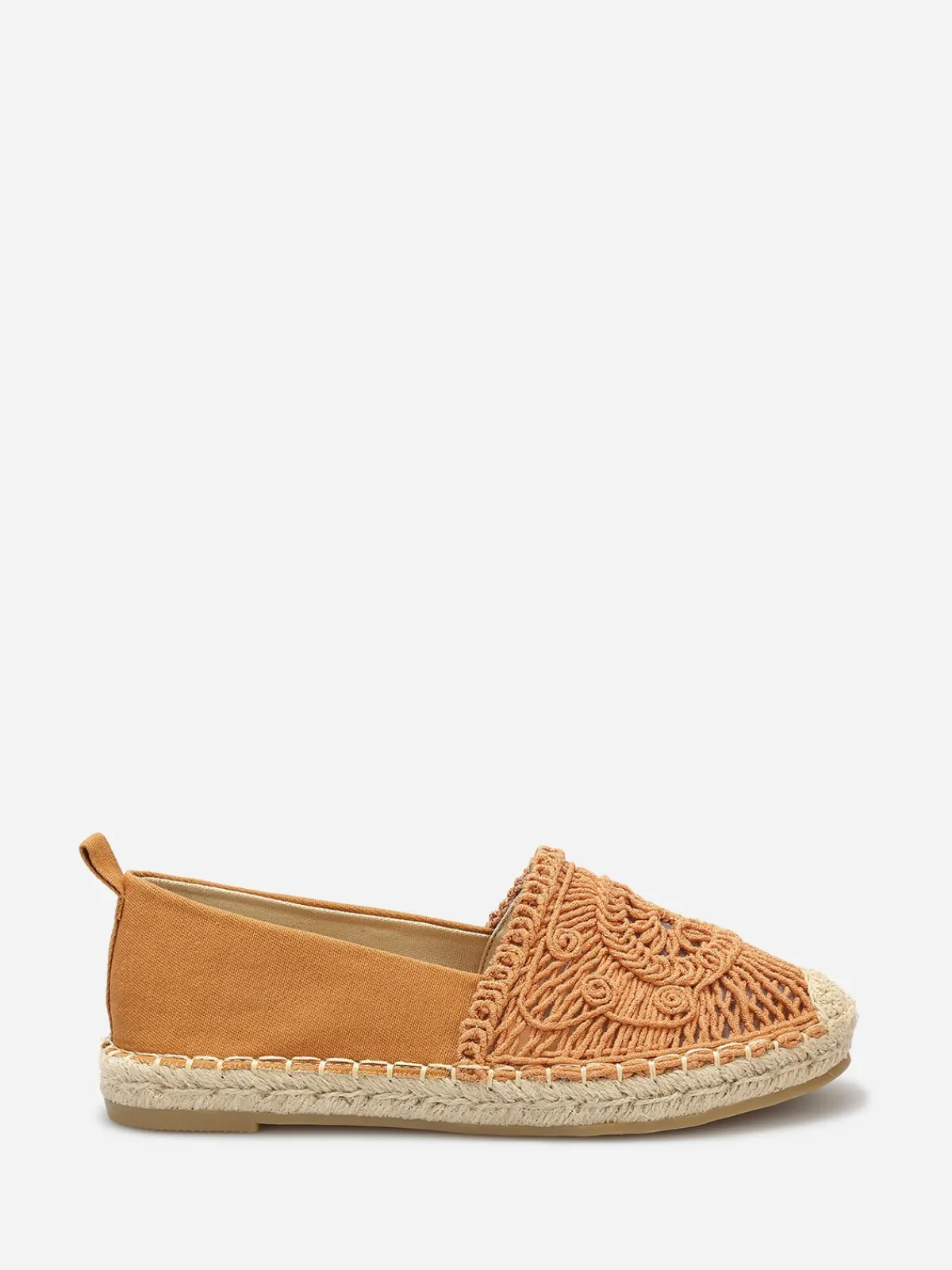 Best La Modeuse Espadrilles en tissu et crochet Camel