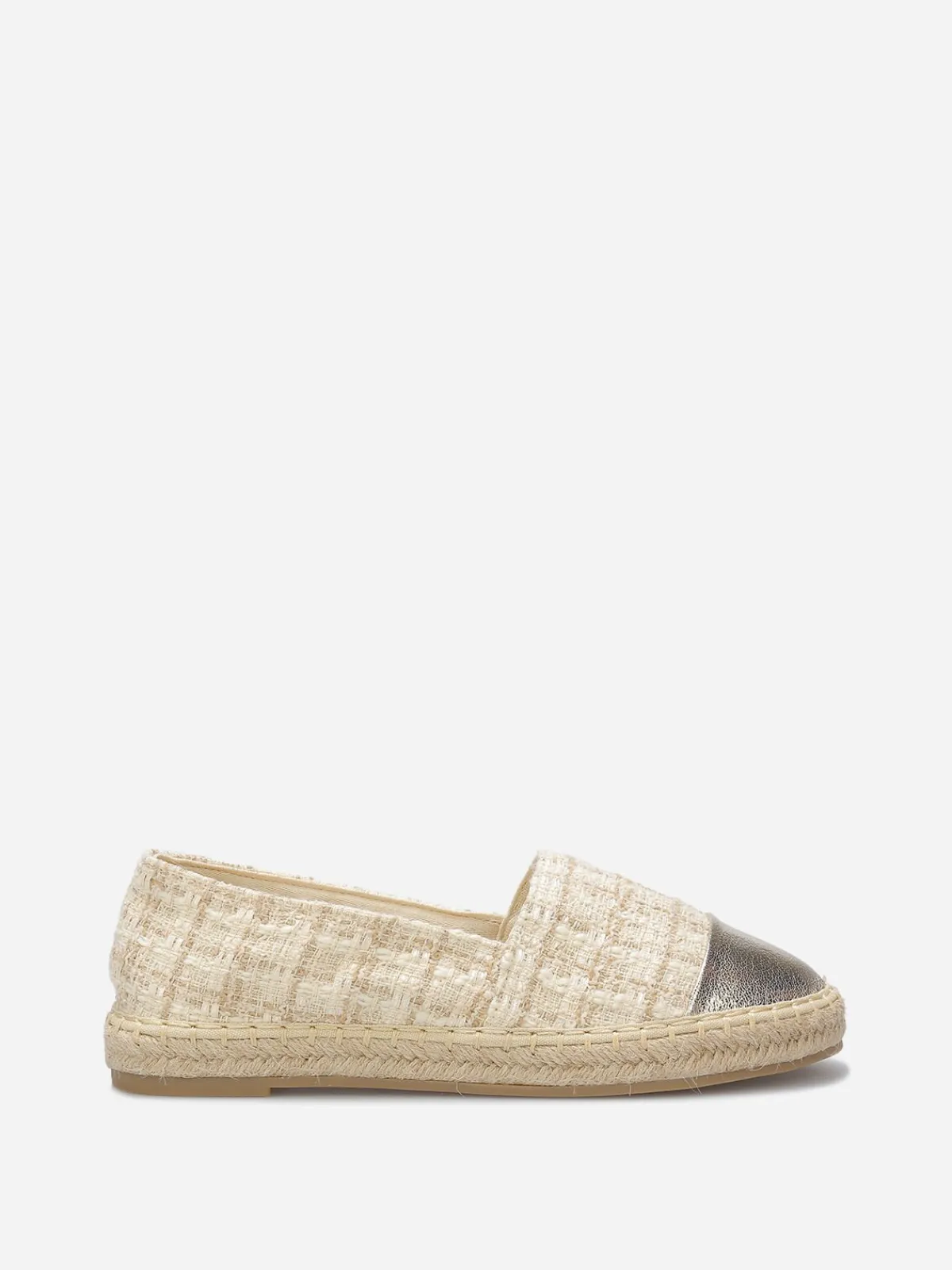 New La Modeuse Espadrilles en tweed et simili Taupe