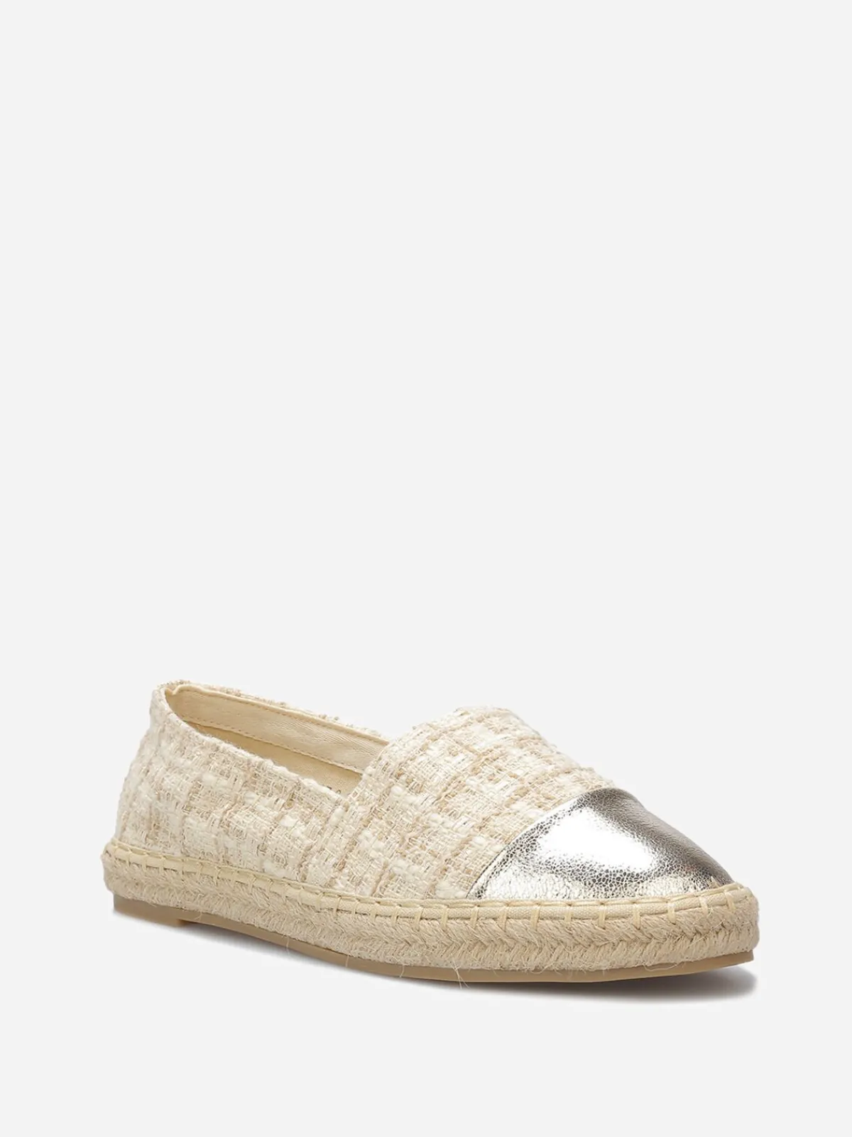 New La Modeuse Espadrilles en tweed et simili Taupe