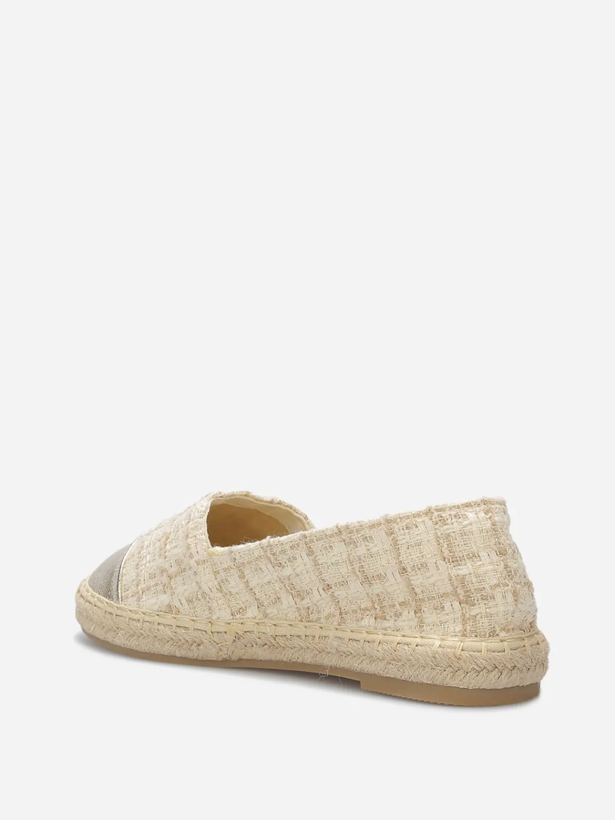 New La Modeuse Espadrilles en tweed et simili Taupe