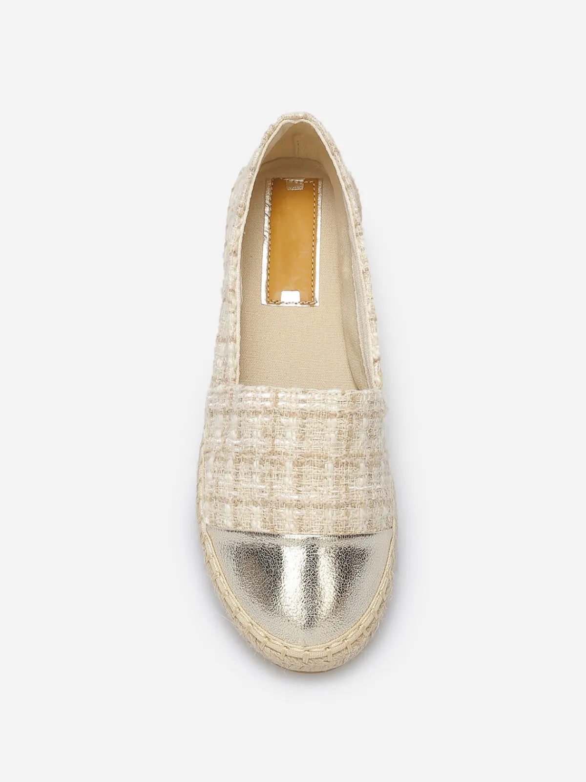 New La Modeuse Espadrilles en tweed et simili Taupe