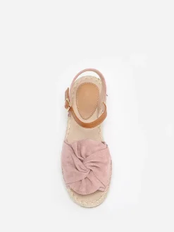 Best La Modeuse Espadrilles peep toes   à bride nouée Rose
