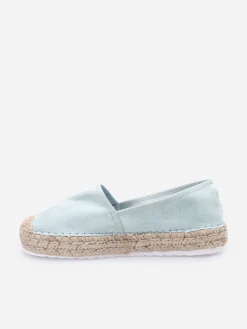 Clearance La Modeuse Espadrilles suédine  à plateforme BleuClair