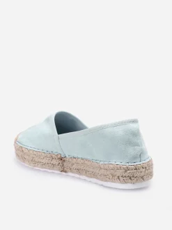 Clearance La Modeuse Espadrilles suédine  à plateforme BleuClair
