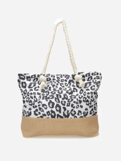 La Modeuse Grand sac cabas motif tacheté