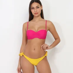 Hot La Modeuse Haut de bikini bandeau Fuchsia