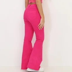 Clearance La Modeuse Jeans flare stretch Fuchsia