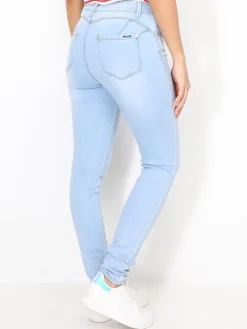 Best La Modeuse Jeans skinny push-up BleuClair