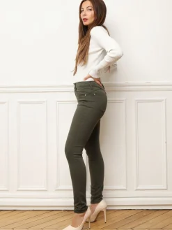 Clearance La Modeuse Jeans slim Push-Up Kaki
