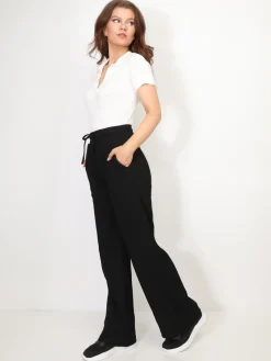Best La Modeuse Jogging droit à coutures apparentes Noir