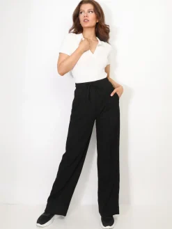 Best La Modeuse Jogging droit à coutures apparentes Noir