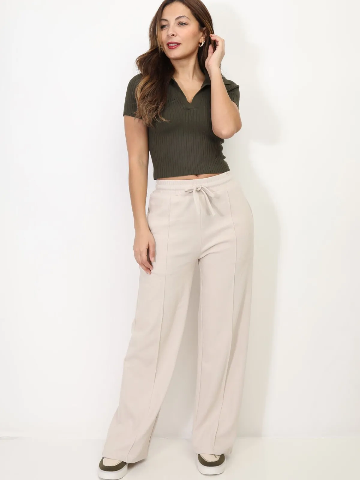 Best La Modeuse Jogging droit et coutures apparentes Beige