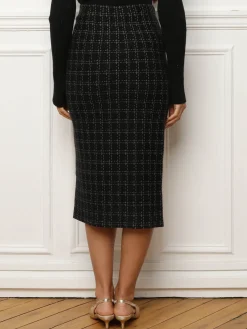 Clearance La Modeuse Jupe à carreaux et boutons officiers