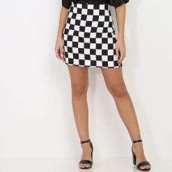 Discount La Modeuse Jupe damier