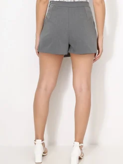La Modeuse Jupe-short portefeuille Gris