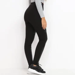 Outlet La Modeuse Legging avec empiècements à motif Noir