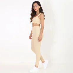 Clearance La Modeuse Legging côtelé Beige