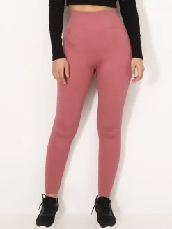 Outlet La Modeuse Legging côtelé effet push-up Bordeaux