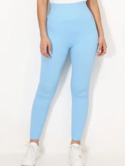 New La Modeuse Legging côtelé effet push-up BleuClair