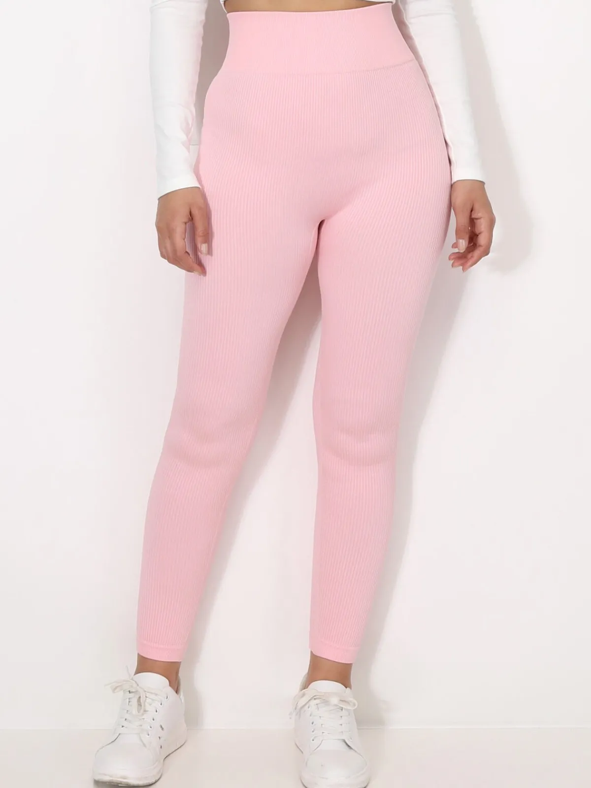 Outlet La Modeuse Legging côtelé effet push-up Rose