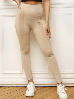Clearance La Modeuse Legging taille haute et push-up Beige