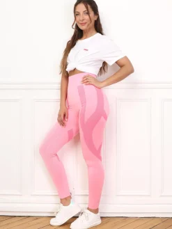 Online La Modeuse Legging taille haute et push-up RoseBonbon