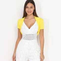 Discount La Modeuse Lot de 4 boléros basiques Multicolore
