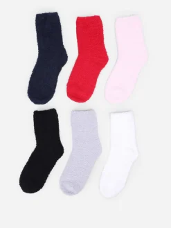 New La Modeuse Lot de 6 paires de chaussettes duveteuses Multicolore