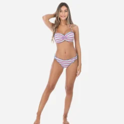 Hot La Modeuse Maillot de bain à bords festonnés Bleu