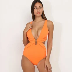 Best La Modeuse Maillot de bain à découpes Orange