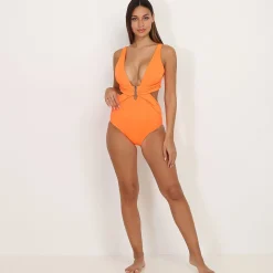 Best La Modeuse Maillot de bain à découpes Orange