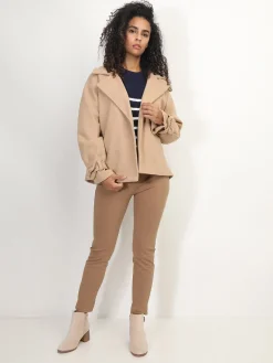 Sale La Modeuse Manteau court à nouer Camel