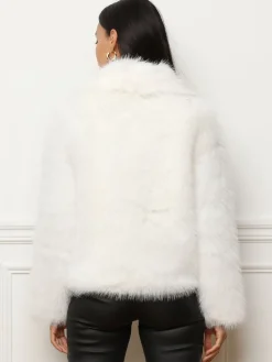 La Modeuse Manteau court fourré Blanc