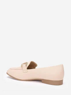 Hot La Modeuse Mocassins  à bout carré et anneaux Beige