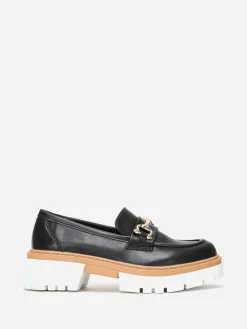 Online La Modeuse Mocassins  à semelle crantée bicolore Noir