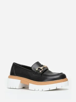 Online La Modeuse Mocassins  à semelle crantée bicolore Noir