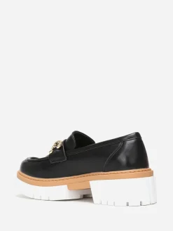 Online La Modeuse Mocassins  à semelle crantée bicolore Noir