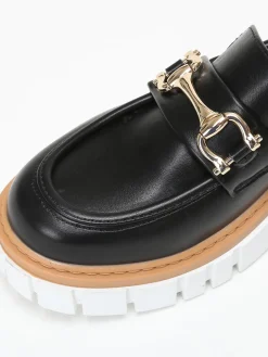 Online La Modeuse Mocassins  à semelle crantée bicolore Noir