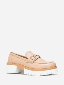 Discount La Modeuse Mocassins  à semelle crantée bicolore Taupe