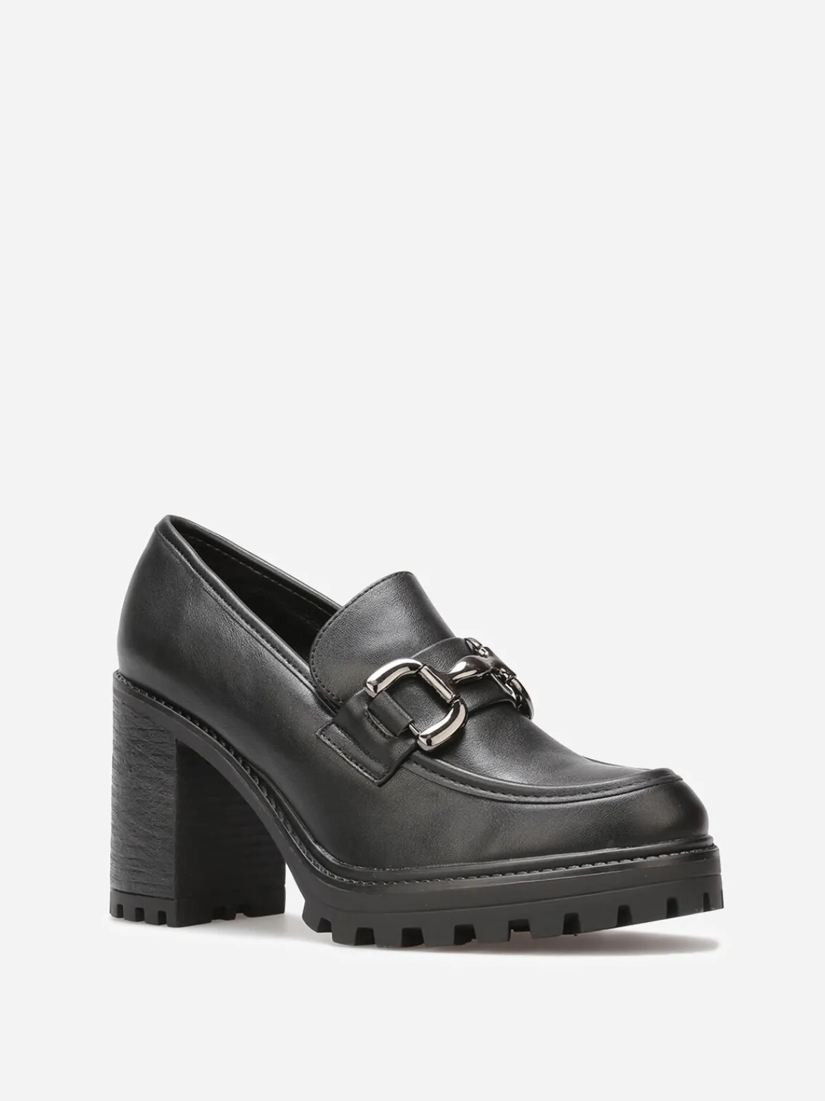 Sale La Modeuse Mocassins à talon cranté Noir