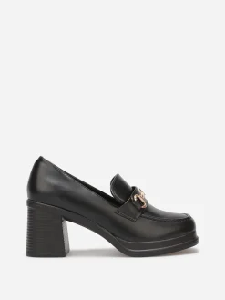 Hot La Modeuse Mocassins à talon et mors Noir