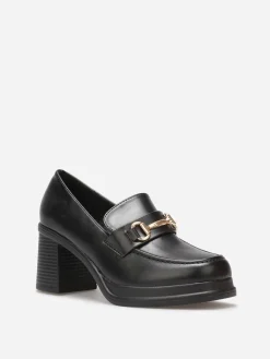 Hot La Modeuse Mocassins à talon et mors Noir
